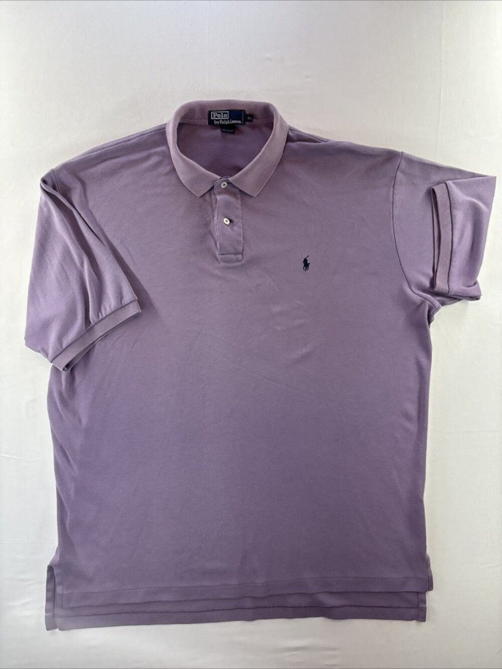 Polo Ralph Lauren Cotton POLO Size XL Men's Lavender Purple Short Sleeve LOGO